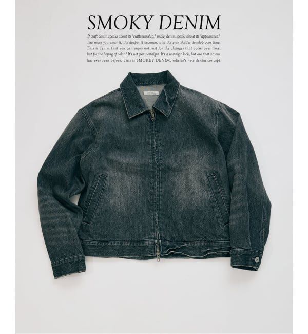 JOURNAL STANDARD relume「スモーキーデニム 11oz ジップブルゾン」|デニムジャケット|ブラック A