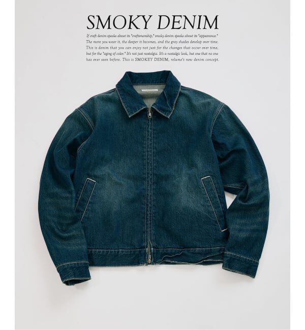 JOURNAL STANDARD relume「スモーキーデニム 11oz ジップブルゾン」|デニムジャケット|ネイビー B