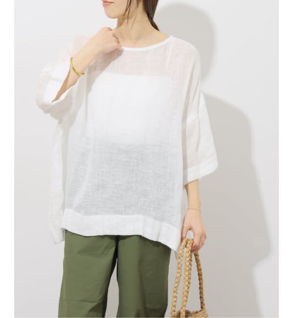 JOURNAL STANDARD relume「《予約》リネンガーゼハーフスリーブビッグプルオーバー」|シャツ・ブラウス|