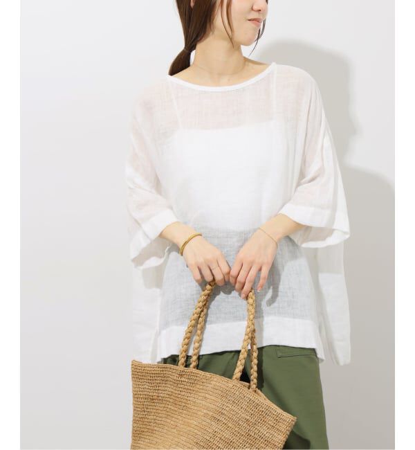 JOURNAL STANDARD relume「《予約》リネンガーゼハーフスリーブビッグプルオーバー」|シャツ・ブラウス|