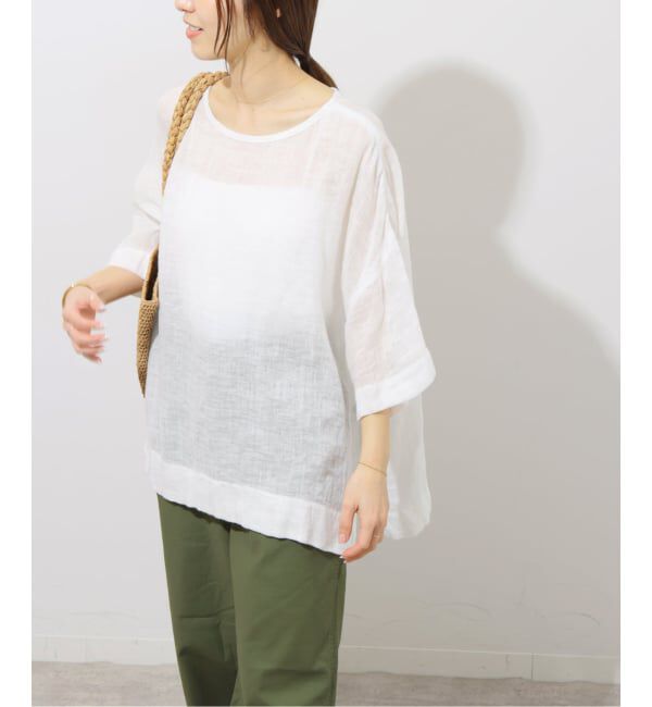 JOURNAL STANDARD relume「《予約》リネンガーゼハーフスリーブビッグプルオーバー」|シャツ・ブラウス|