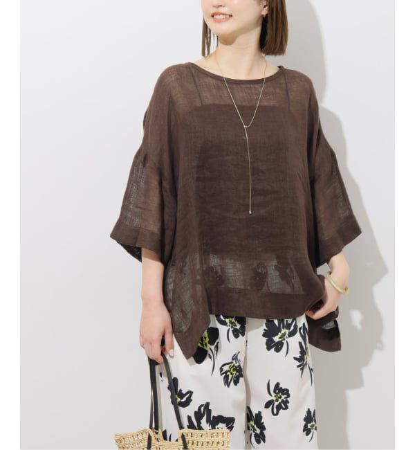 JOURNAL STANDARD relume「《予約》リネンガーゼハーフスリーブビッグプルオーバー」|シャツ・ブラウス|