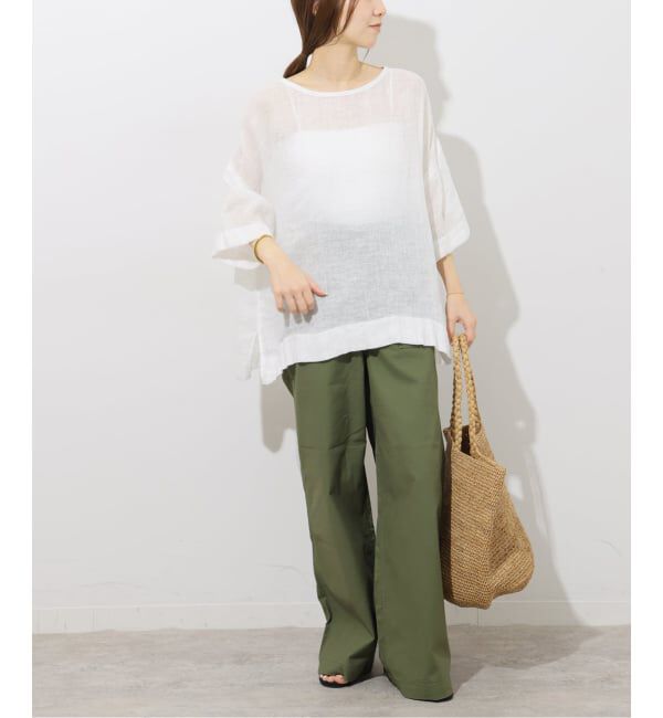 JOURNAL STANDARD relume「《予約》リネンガーゼハーフスリーブビッグプルオーバー」|シャツ・ブラウス|