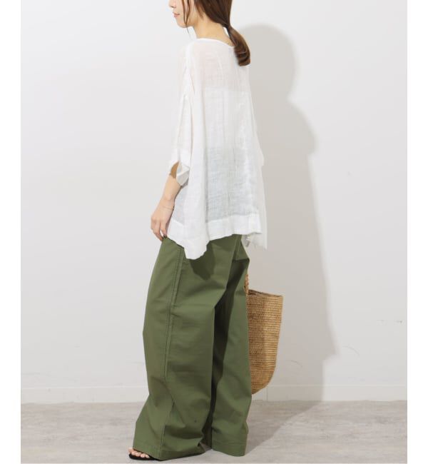 JOURNAL STANDARD relume「《予約》リネンガーゼハーフスリーブビッグプルオーバー」|シャツ・ブラウス|