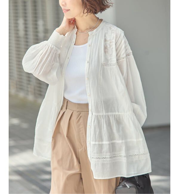 journal standard L'essage「リバーレースチュニックブラウス」|シャツ・ブラウス|