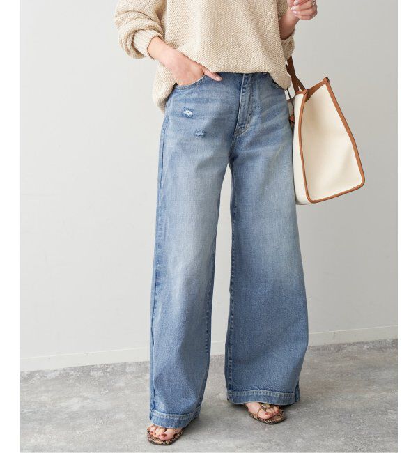 Spick and Span「《追加》5 1/2 BAGGY DENIM」|デニム|サックスブルー