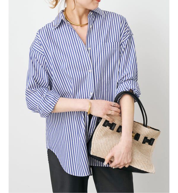 Spick and Span「《WEB限定 / 追加2》50コットンオーバーシャツ」|シャツ・ブラウス|ブルーベース