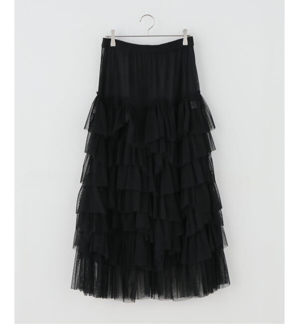 NOBLE「venit/ヴェニット ドットチュールスカート」|スカート|ブラック