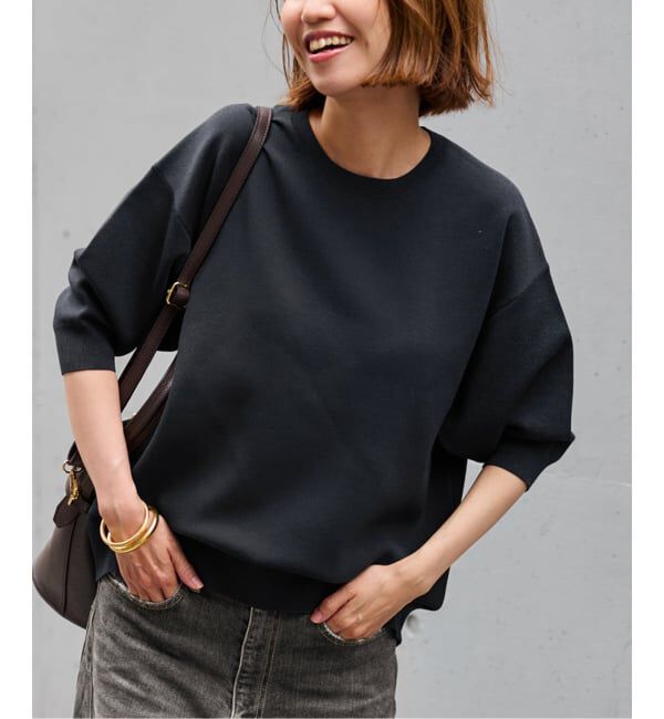 FRAMeWORK「≪WEB限定 / 洗える / 追加予約≫ウォッシャブルスムースプルオーバー 4」|ニット・セーター|ネイビー A