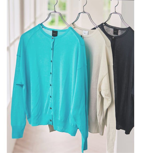 Spick and Span「《予約》ウォッシャブルシアークルーカーディガン」|カーディガン|