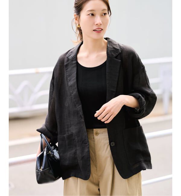 FRAMeWORK「≪追加≫LINENメッシュジャケット 2」|テーラードジャケット|