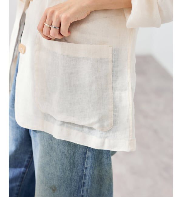 FRAMeWORK「≪追加≫LINENメッシュジャケット 2」|テーラードジャケット|