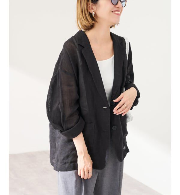 FRAMeWORK「≪追加≫LINENメッシュジャケット 2」|テーラードジャケット|