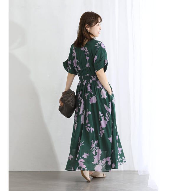  「《予約》【洗える】ne Quittez pas/ヌキテパ　別注ローズプリントドレス」|ワンピース|