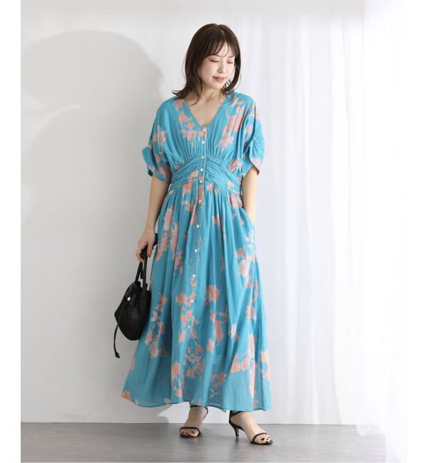  「《予約》【洗える】ne Quittez pas/ヌキテパ　別注ローズプリントドレス」|ワンピース|