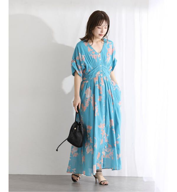  「《予約》【洗える】ne Quittez pas/ヌキテパ　別注ローズプリントドレス」|ワンピース|