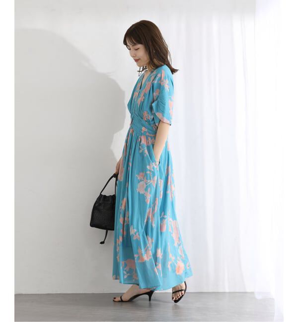  「《予約》【洗える】ne Quittez pas/ヌキテパ　別注ローズプリントドレス」|ワンピース|