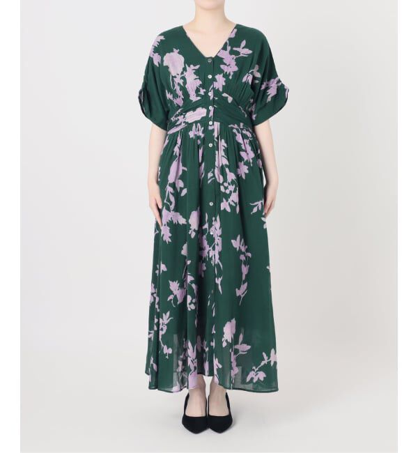  「《予約》【洗える】ne Quittez pas/ヌキテパ　別注ローズプリントドレス」|ワンピース|