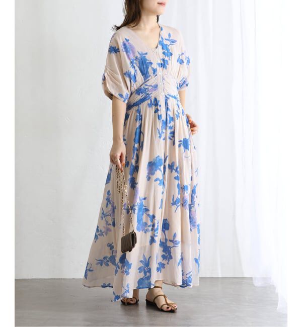  「《予約》【洗える】ne Quittez pas/ヌキテパ　別注ローズプリントドレス」|ワンピース|