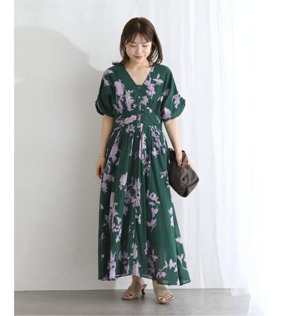  「《予約》【洗える】ne Quittez pas/ヌキテパ　別注ローズプリントドレス」|ワンピース|