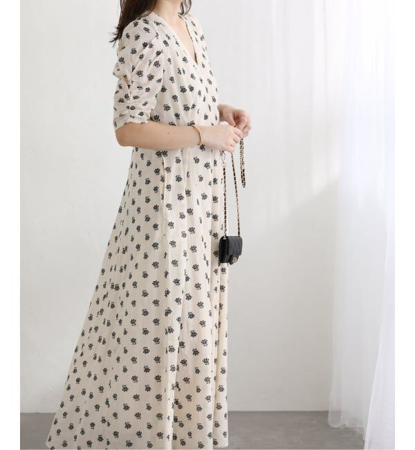  「《予約》【洗える】ne Quittez pas/ヌキテパ　コットンドビープリントドレス」|ワンピース|