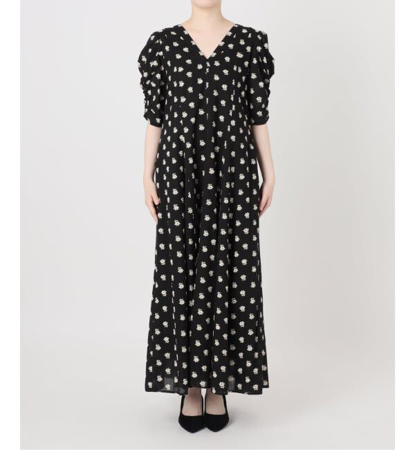  「《予約》【洗える】ne Quittez pas/ヌキテパ　コットンドビープリントドレス」|ワンピース|