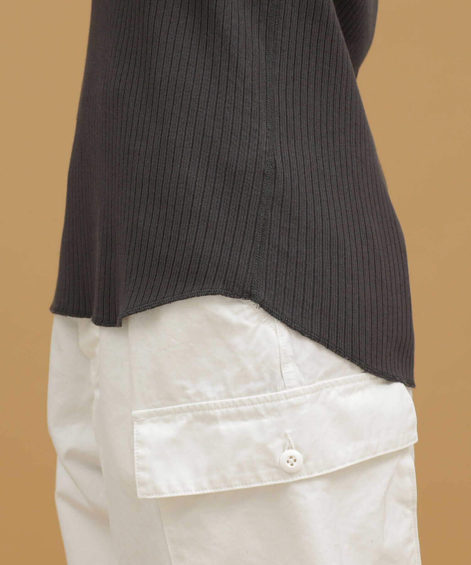 nano･universe「MEYAME/オブロングネックリブプルオーバー 長袖」|Tシャツ・カットソー|