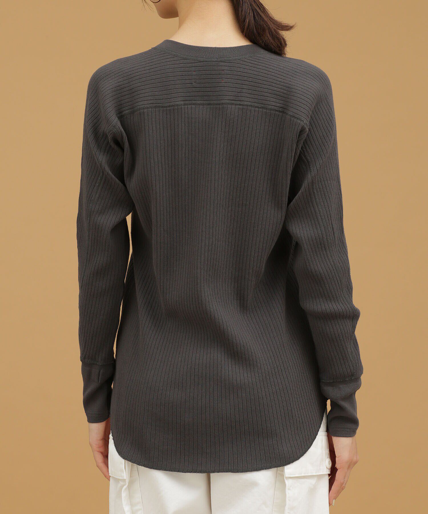nano･universe「MEYAME/オブロングネックリブプルオーバー 長袖」|Tシャツ・カットソー|