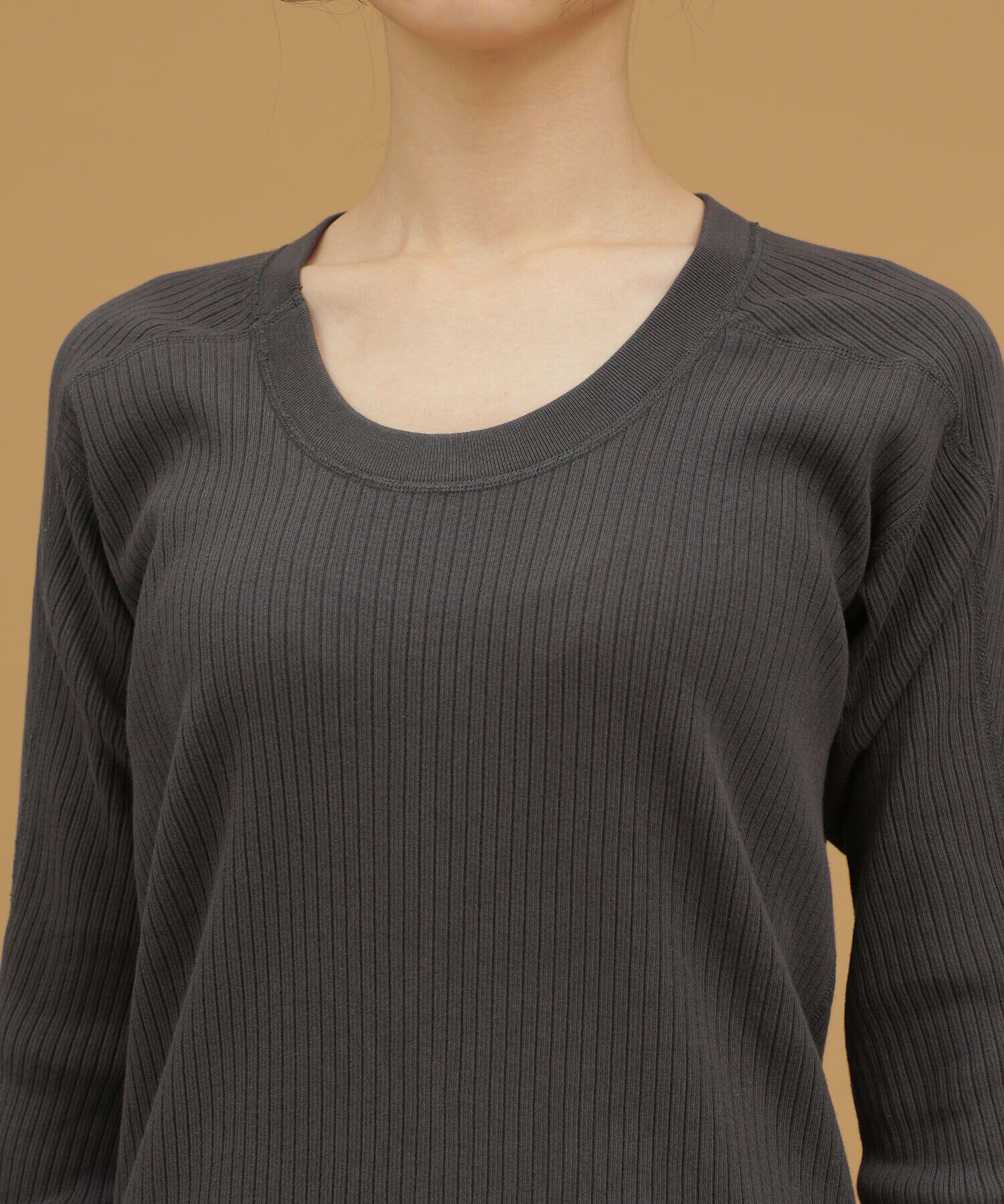 nano･universe「MEYAME/オブロングネックリブプルオーバー 長袖」|Tシャツ・カットソー|