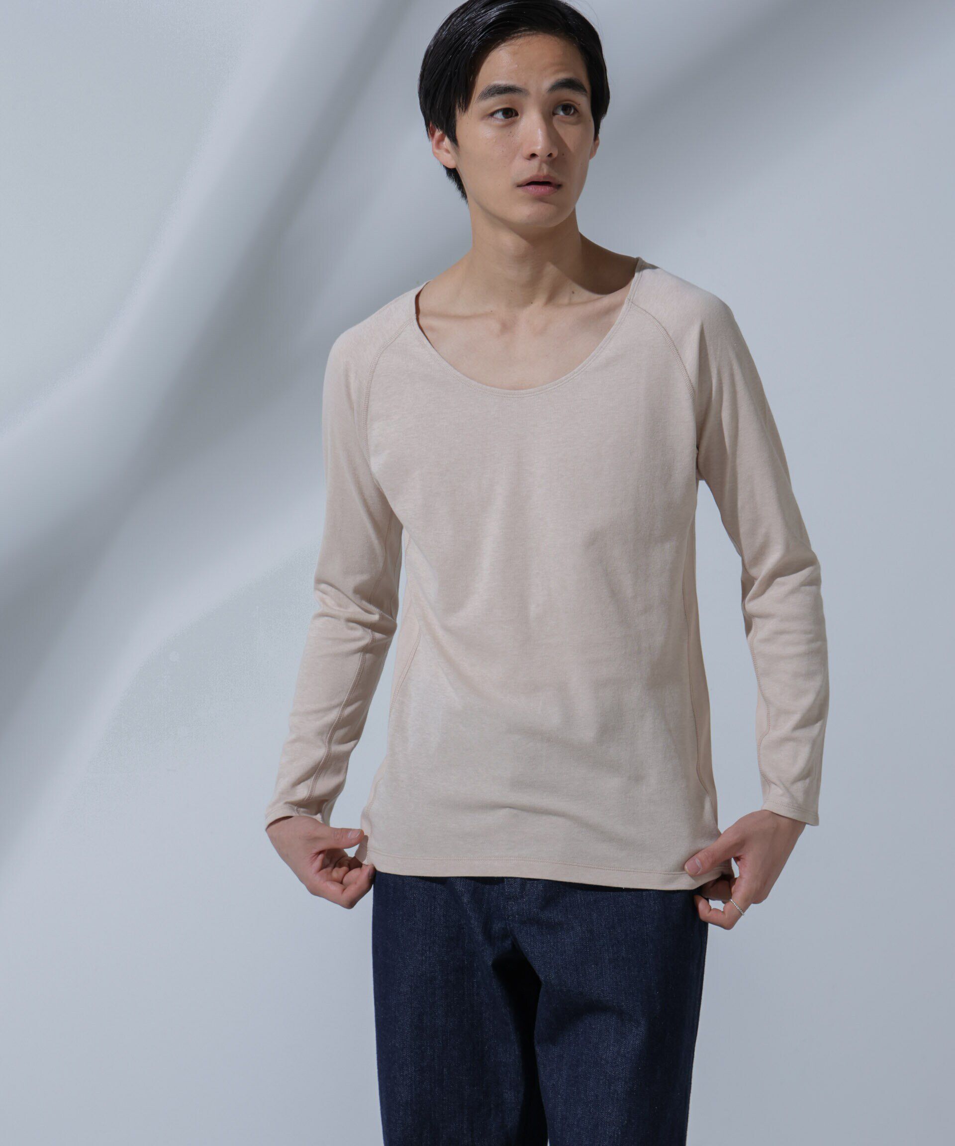 nano･universe「Anti Soaked(R)Plus インナーTシャツ 長袖」|Tシャツ・カットソー|