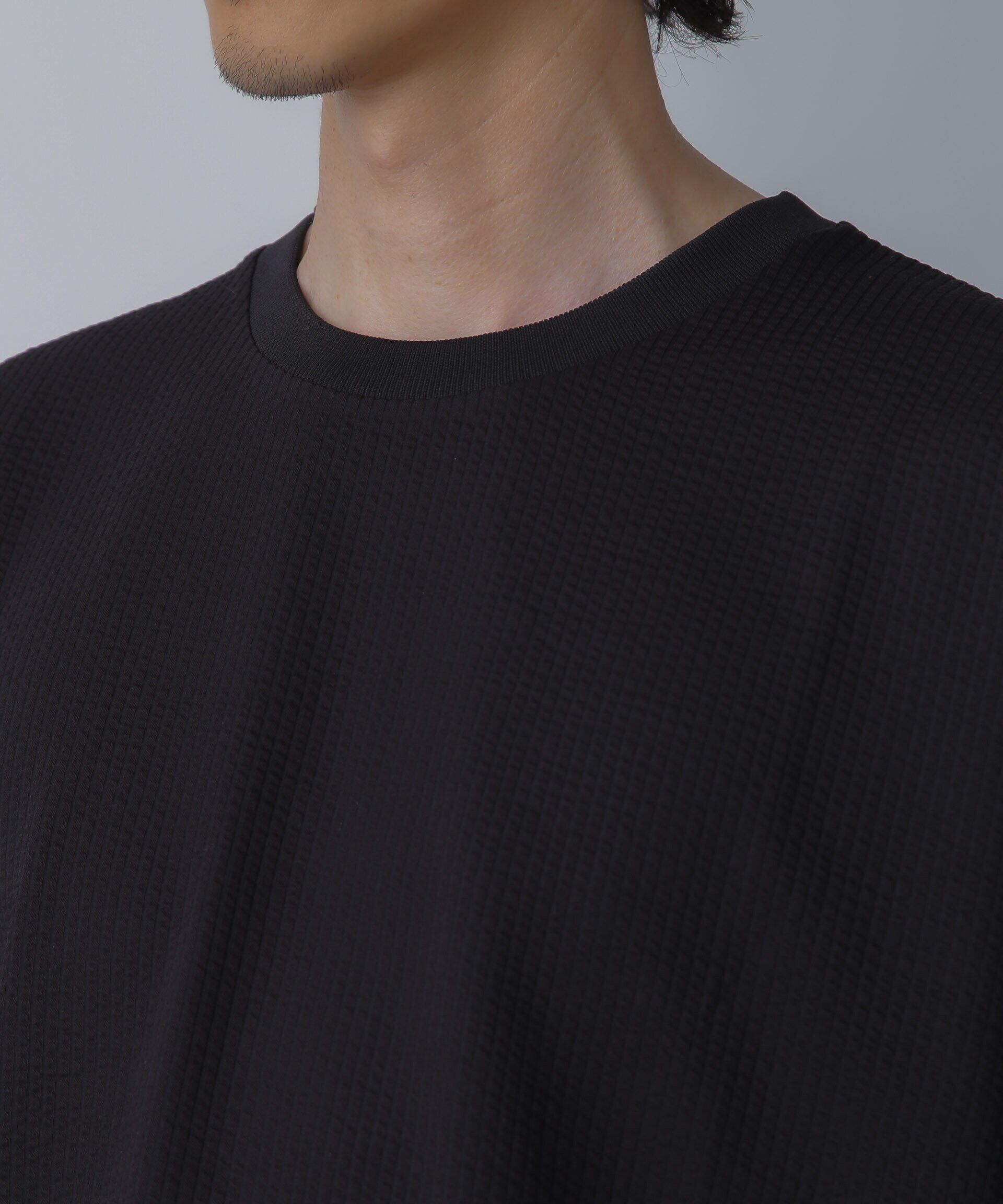 nano･universe「シルケットサッカーワイドTシャツ 半袖」|Tシャツ・カットソー|