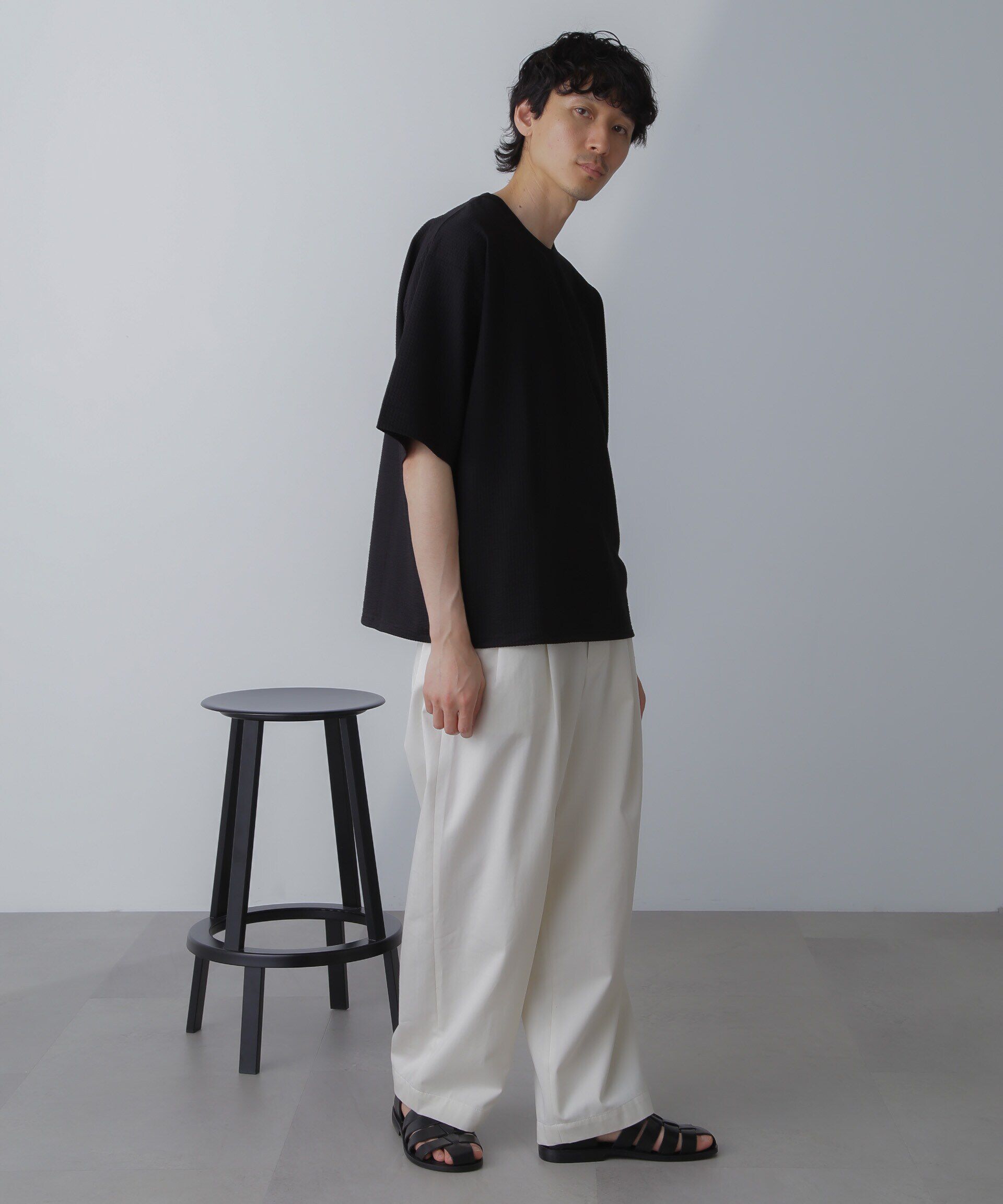 nano･universe「シルケットサッカーワイドTシャツ 半袖」|Tシャツ・カットソー|