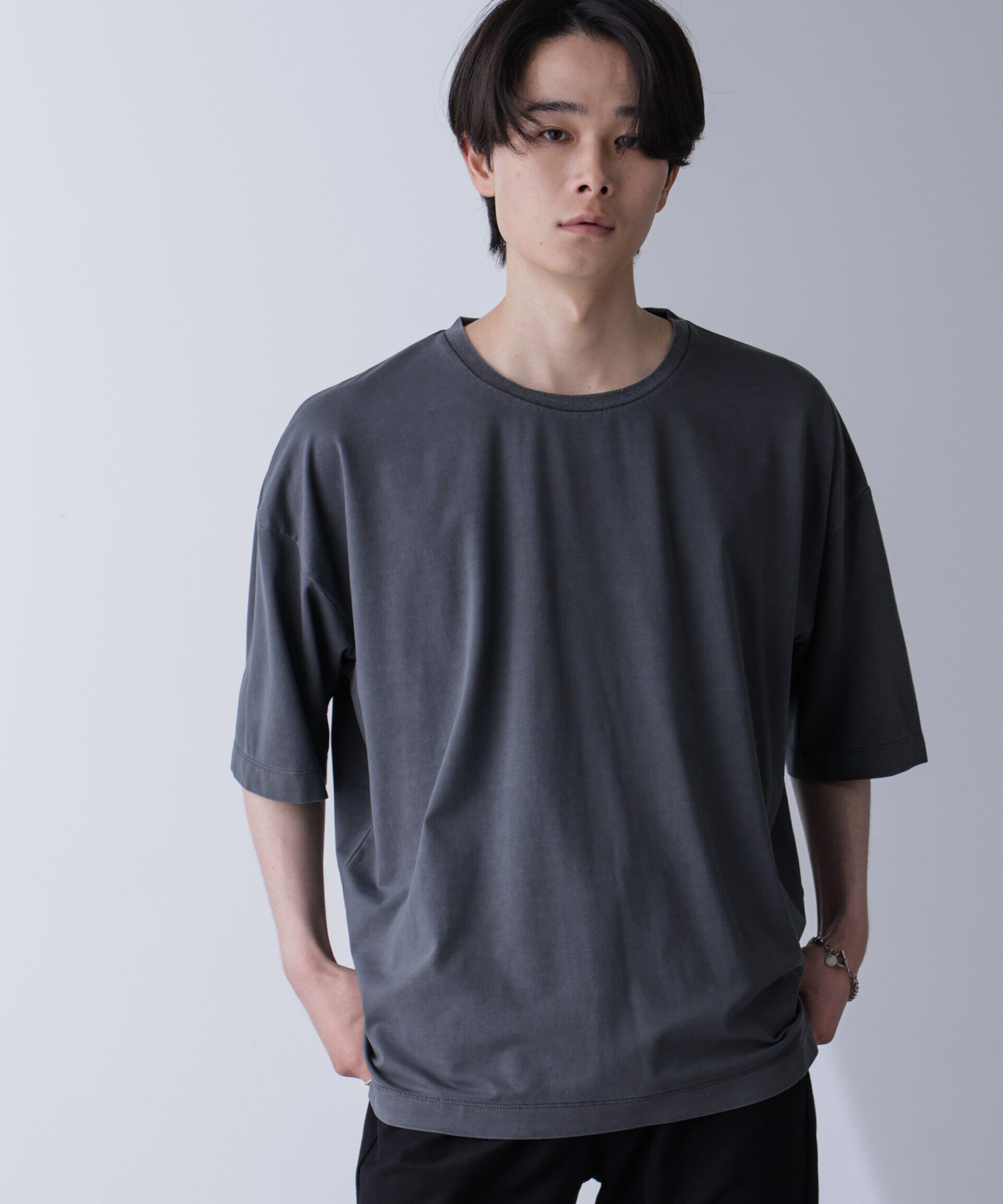 nano･universe「ピグメントビッグTシャツ 半袖」|Tシャツ・カットソー|