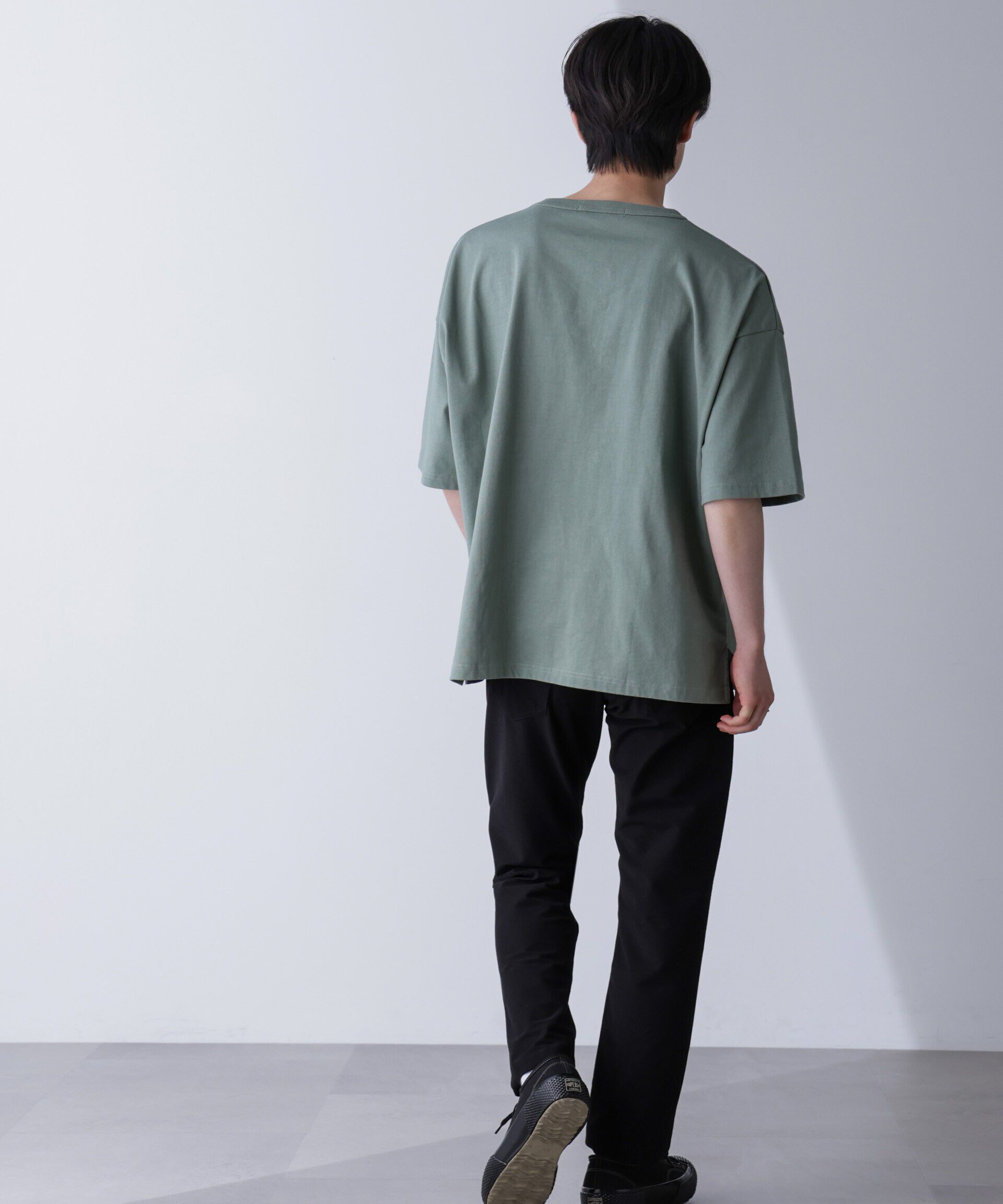 nano･universe「シャドープリントフットボールTシャツ 半袖」|Tシャツ・カットソー|