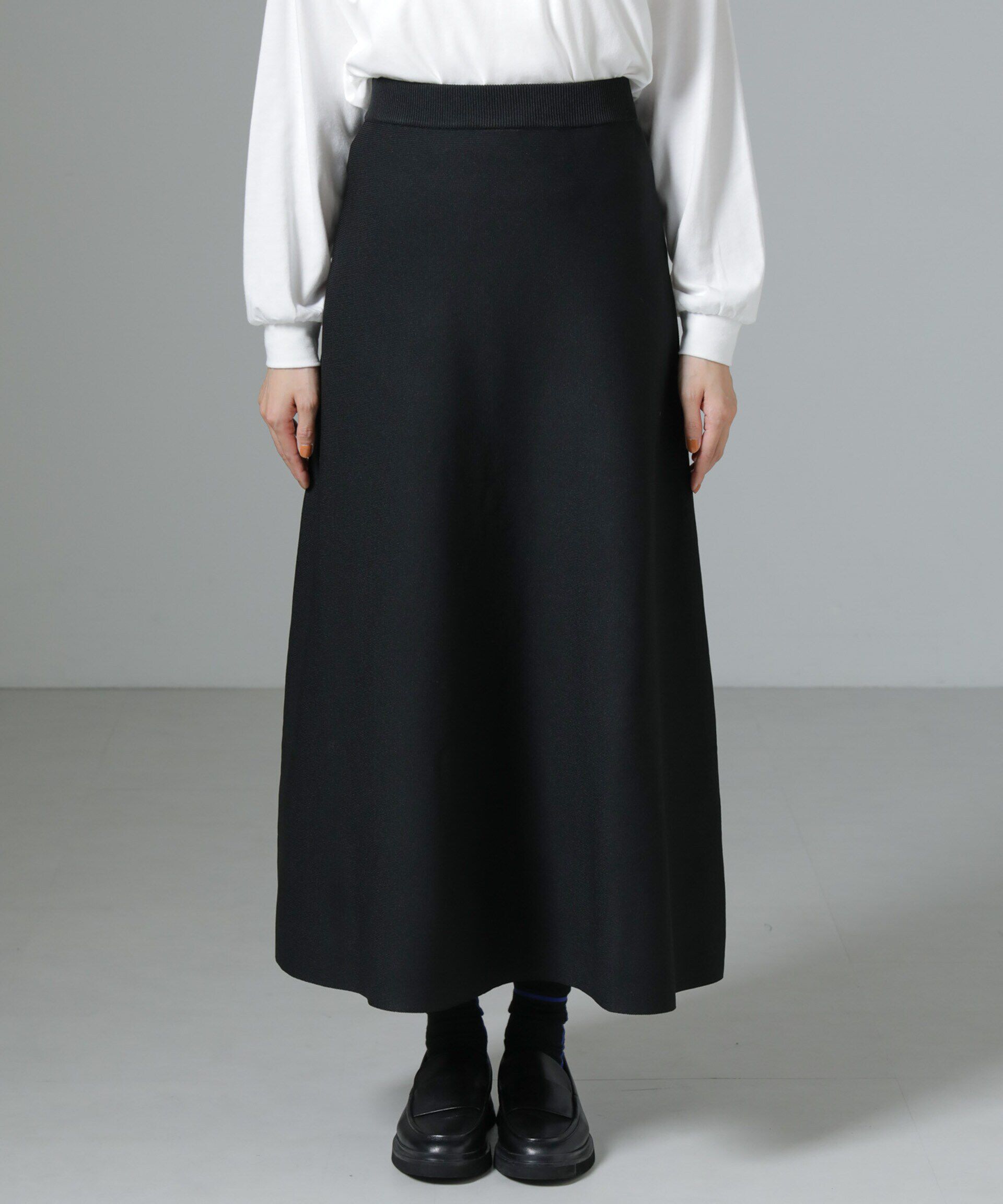 nano･universe「総針ニットフレアスカート(セットアップ可)」|スカート|