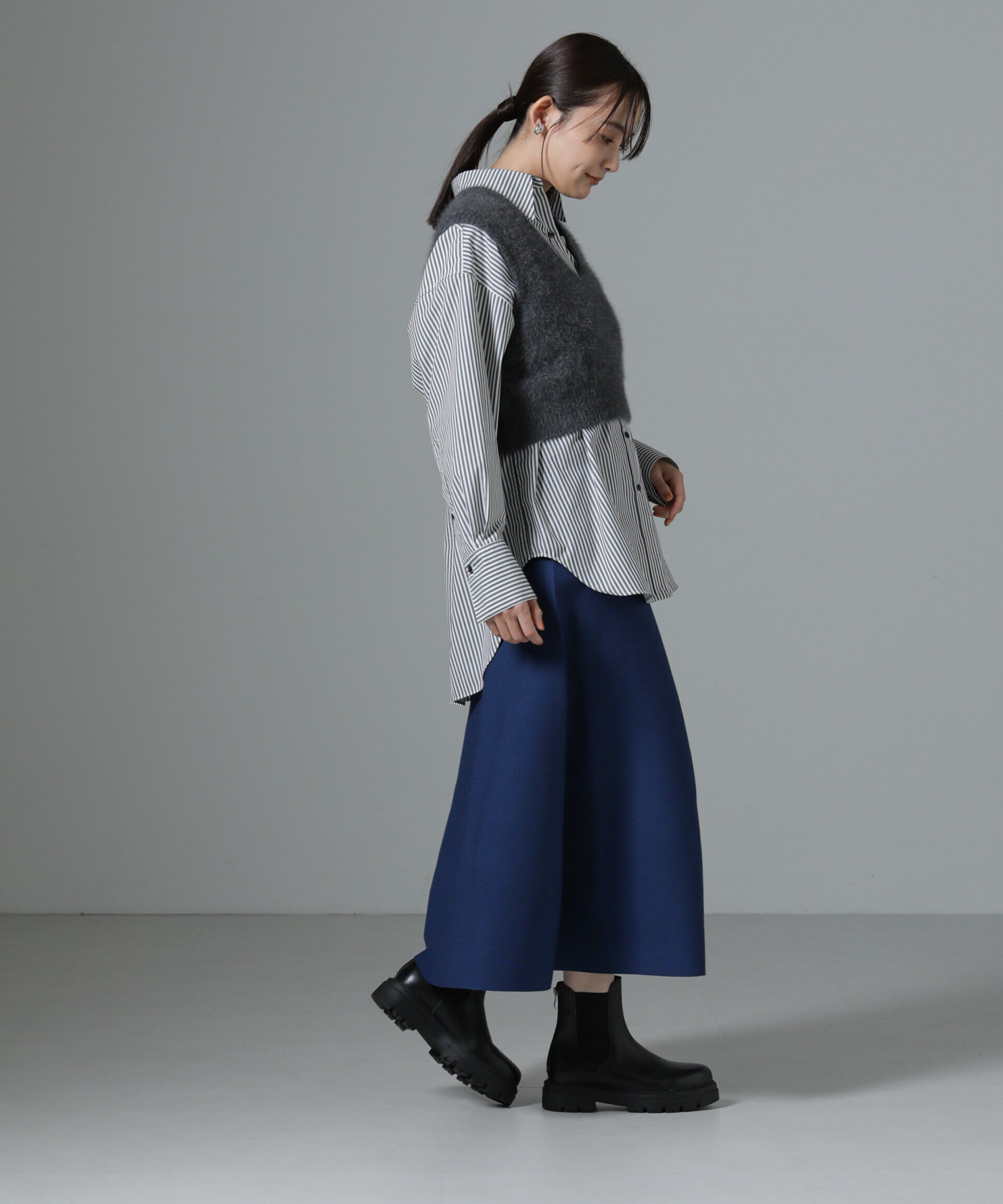 nano･universe「総針ニットフレアスカート(セットアップ可)」|スカート|