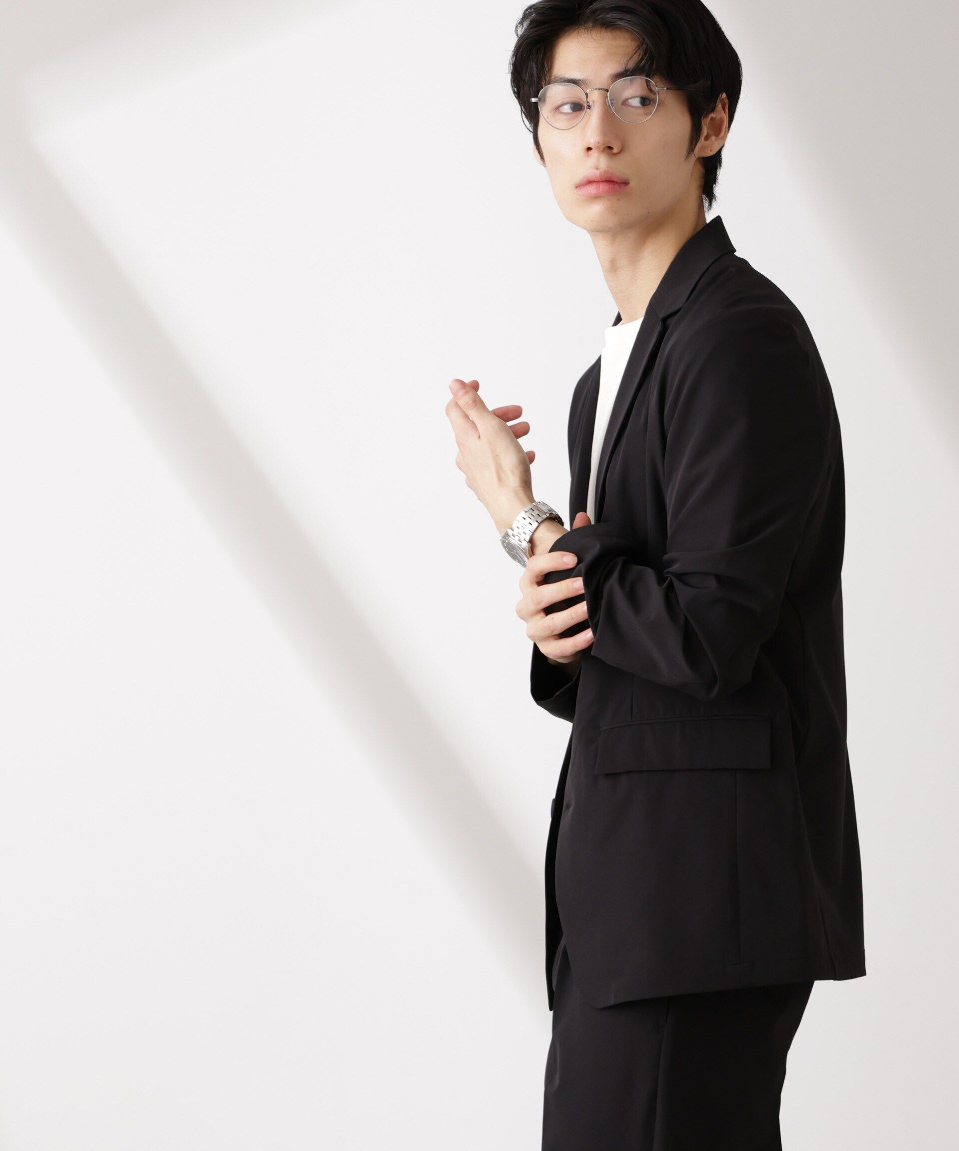 nano･universe「ライトウェイトストレッチ ジャケット(セットアップ可)」|テーラードジャケット|