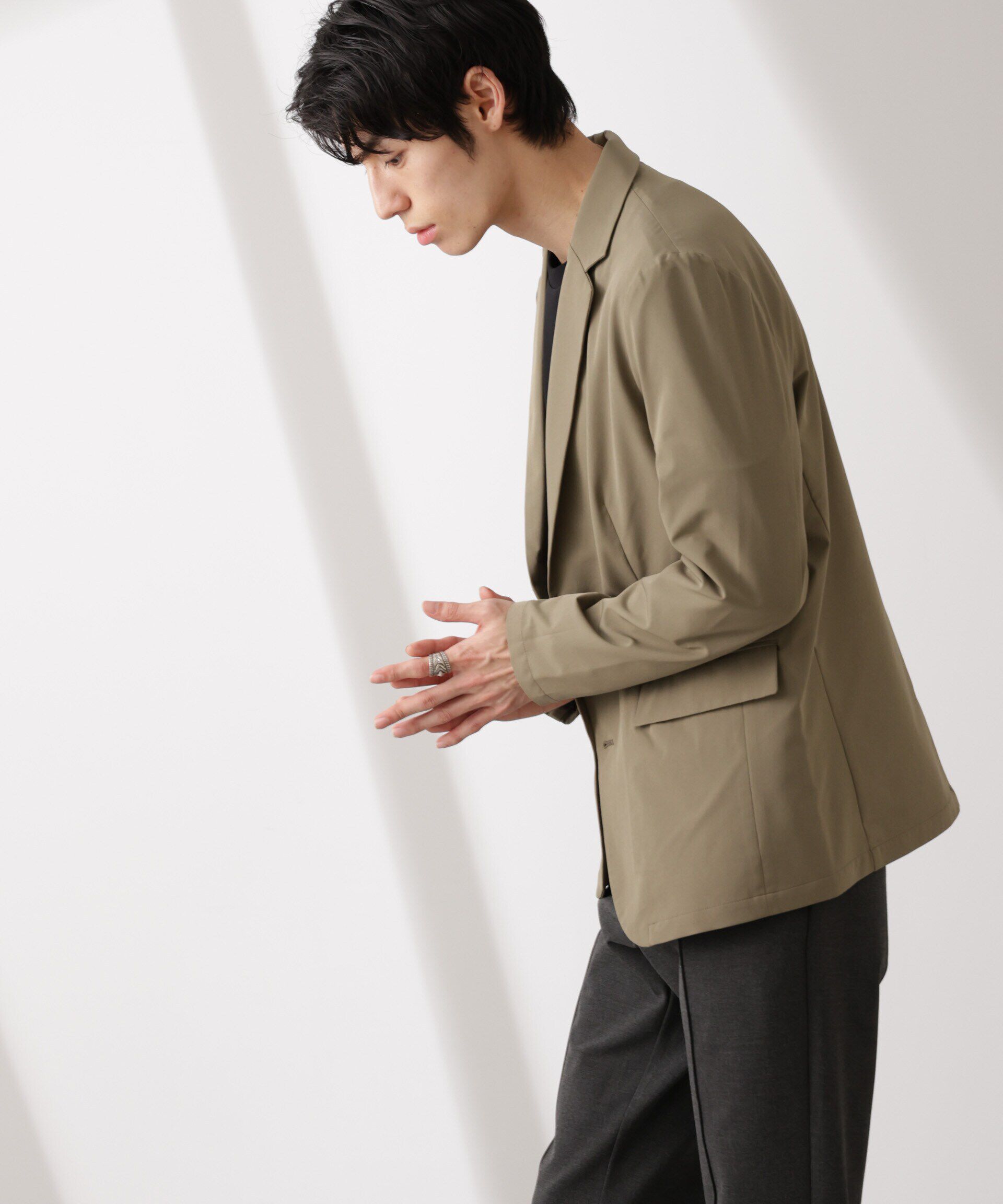 nano･universe「ライトウェイトストレッチ ジャケット(セットアップ可)」|テーラードジャケット|