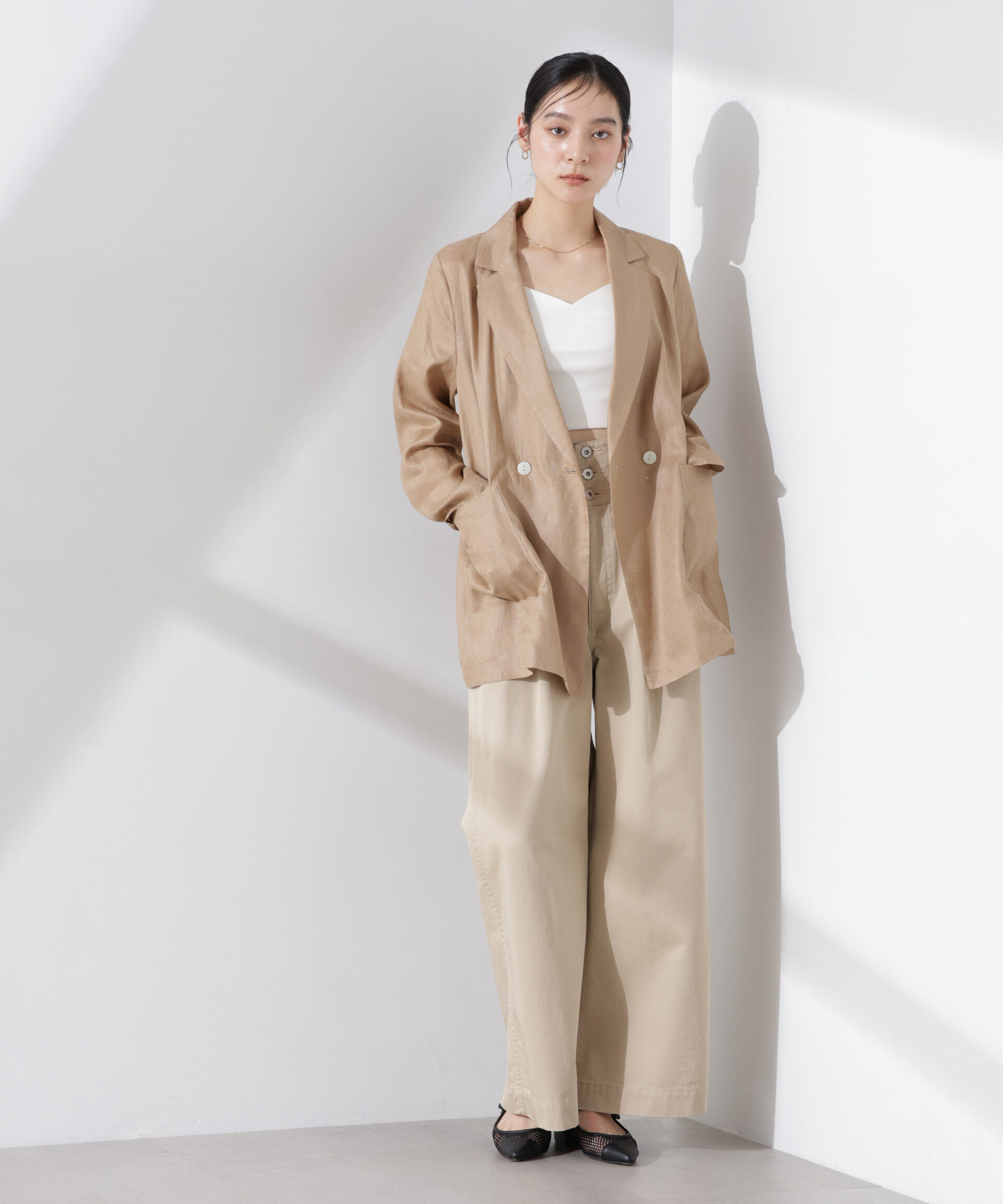 nano･universe「ストレッチポンチカップ付きブラトップキャミソール」|Tシャツ・カットソー|