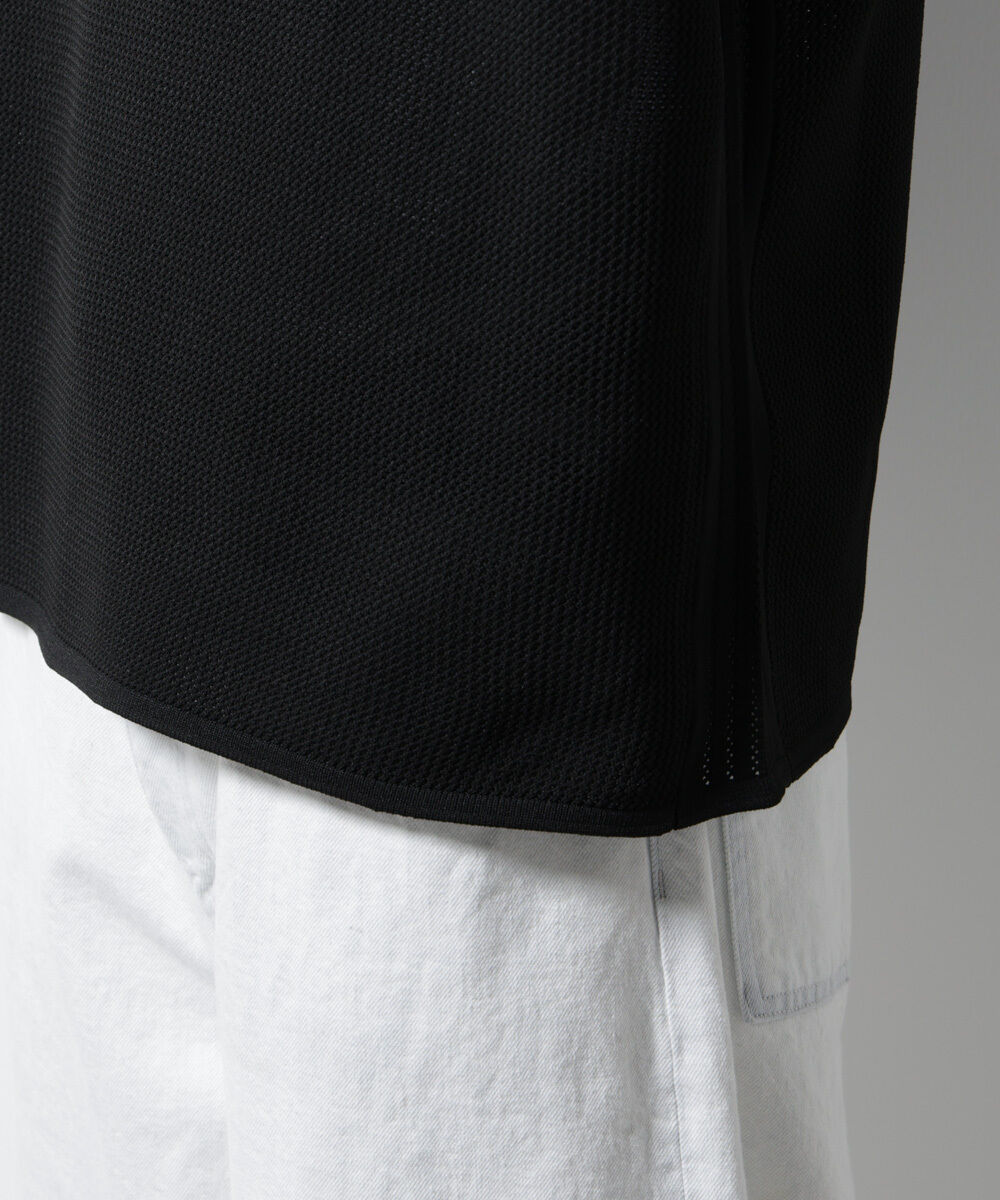 nano･universe「スポンディッシュ メッシュ クルーネックニットTEE」|ニット・セーター|