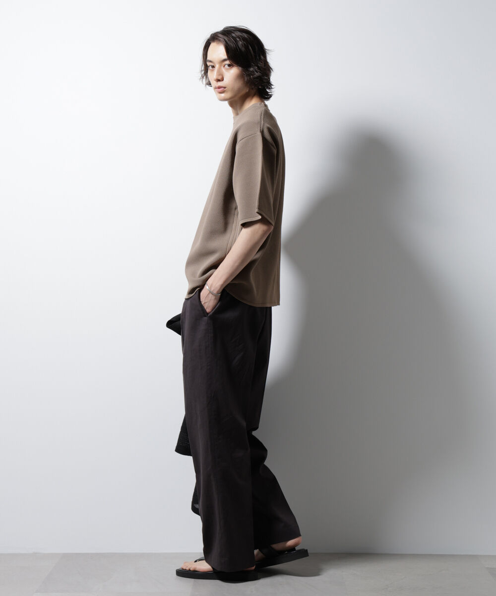 nano･universe「スポンディッシュ メッシュ クルーネックニットTEE」|ニット・セーター|