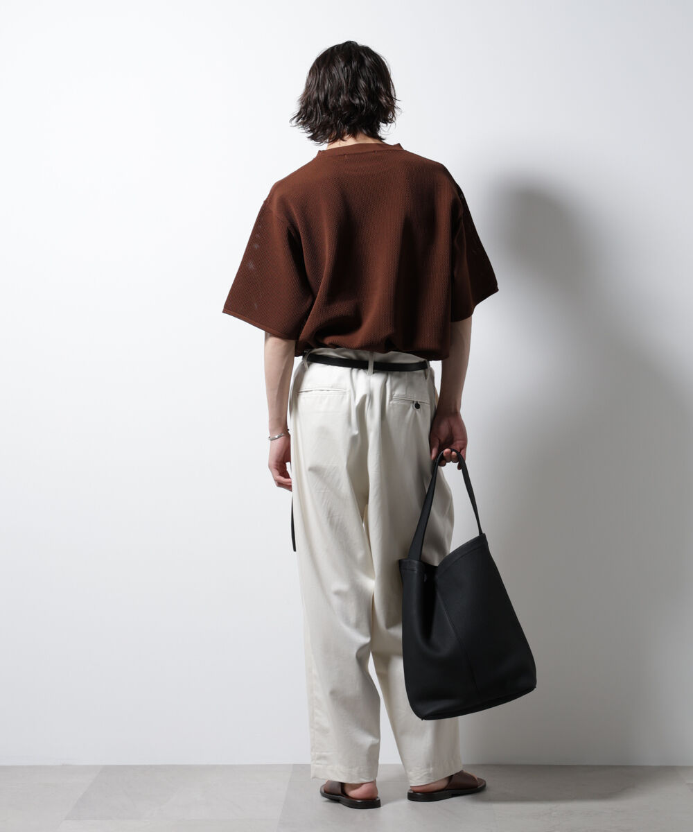 nano･universe「スポンディッシュ メッシュ クルーネックニットTEE」|ニット・セーター|