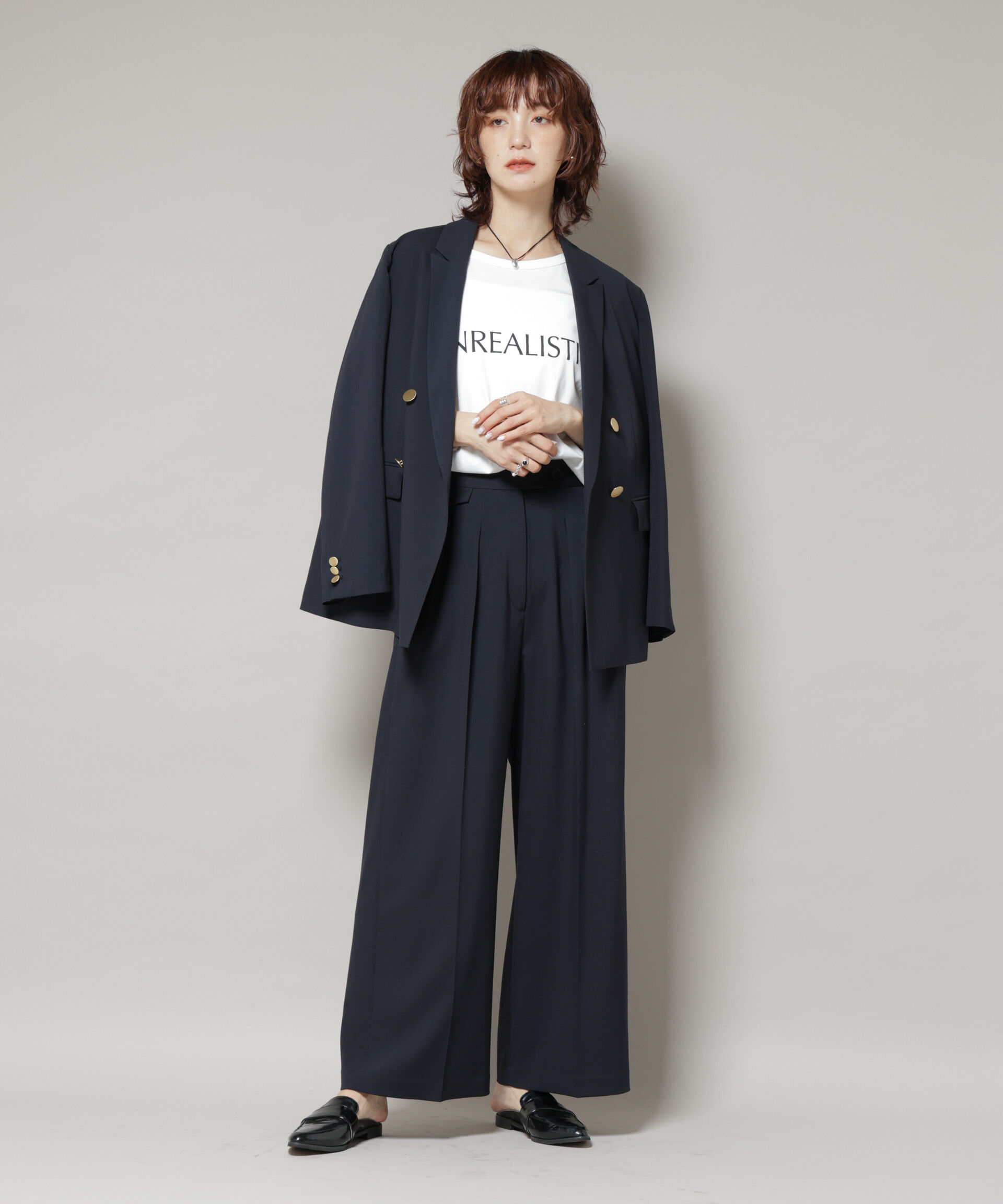 nano･universe「ドライウェザーストレッチダブルジャケット(セットアップ可)」|テーラードジャケット|