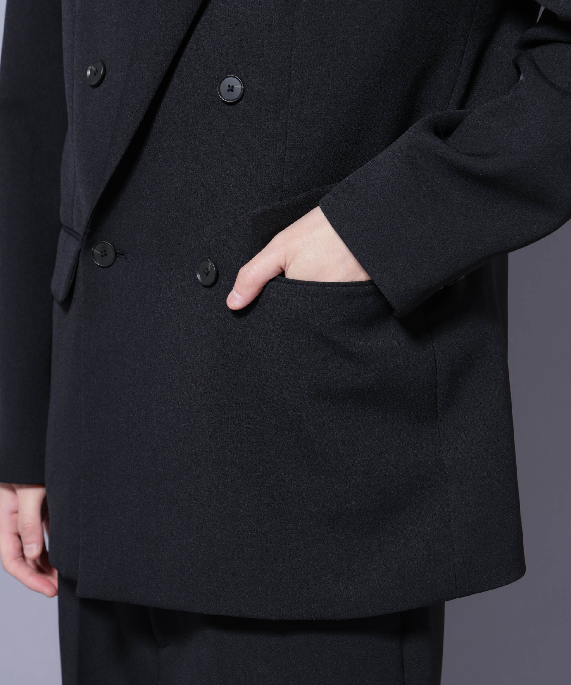 nano･universe「Reflax(R) ダブルクロスウェザーダブルブレストジャケット(セットアップ可)」|テーラードジャケット|