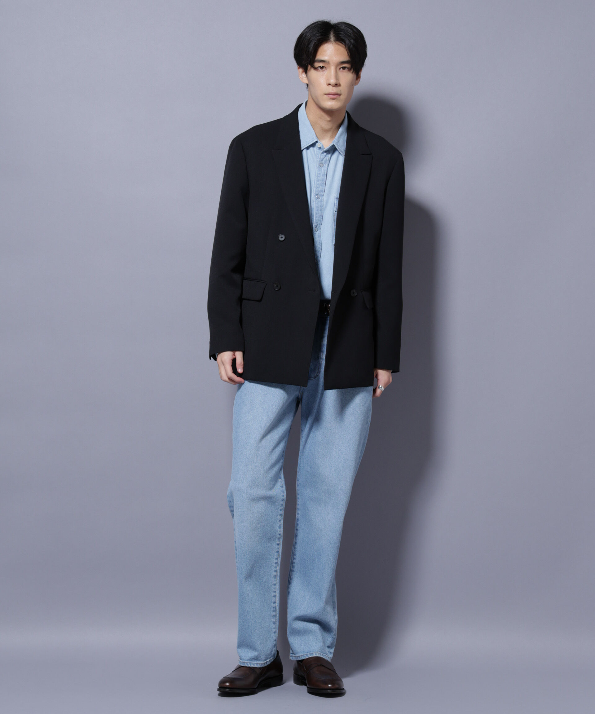 nano･universe「Reflax(R) ダブルクロスウェザーダブルブレストジャケット(セットアップ可)」|テーラードジャケット|