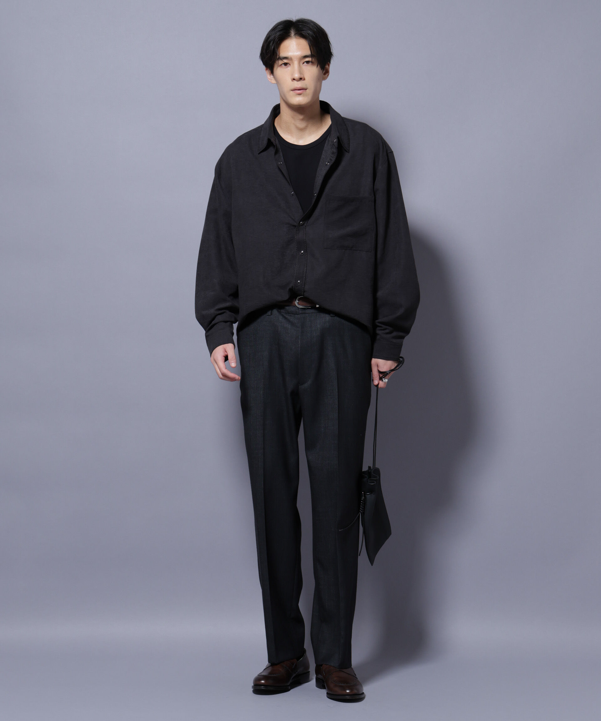 nano･universe「「N TROUSERS PREMIUM」ウールデニムストレートパンツ/STRETCH(セットアップ可)」|スーツ|