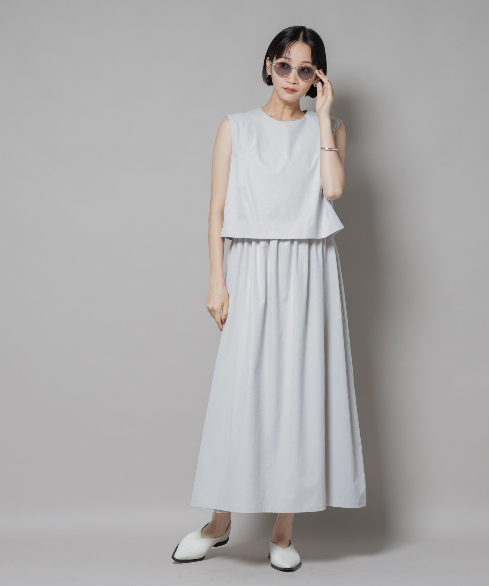 nano･universe「セットアップ風ノースリーブワンピース」|ワンピース|