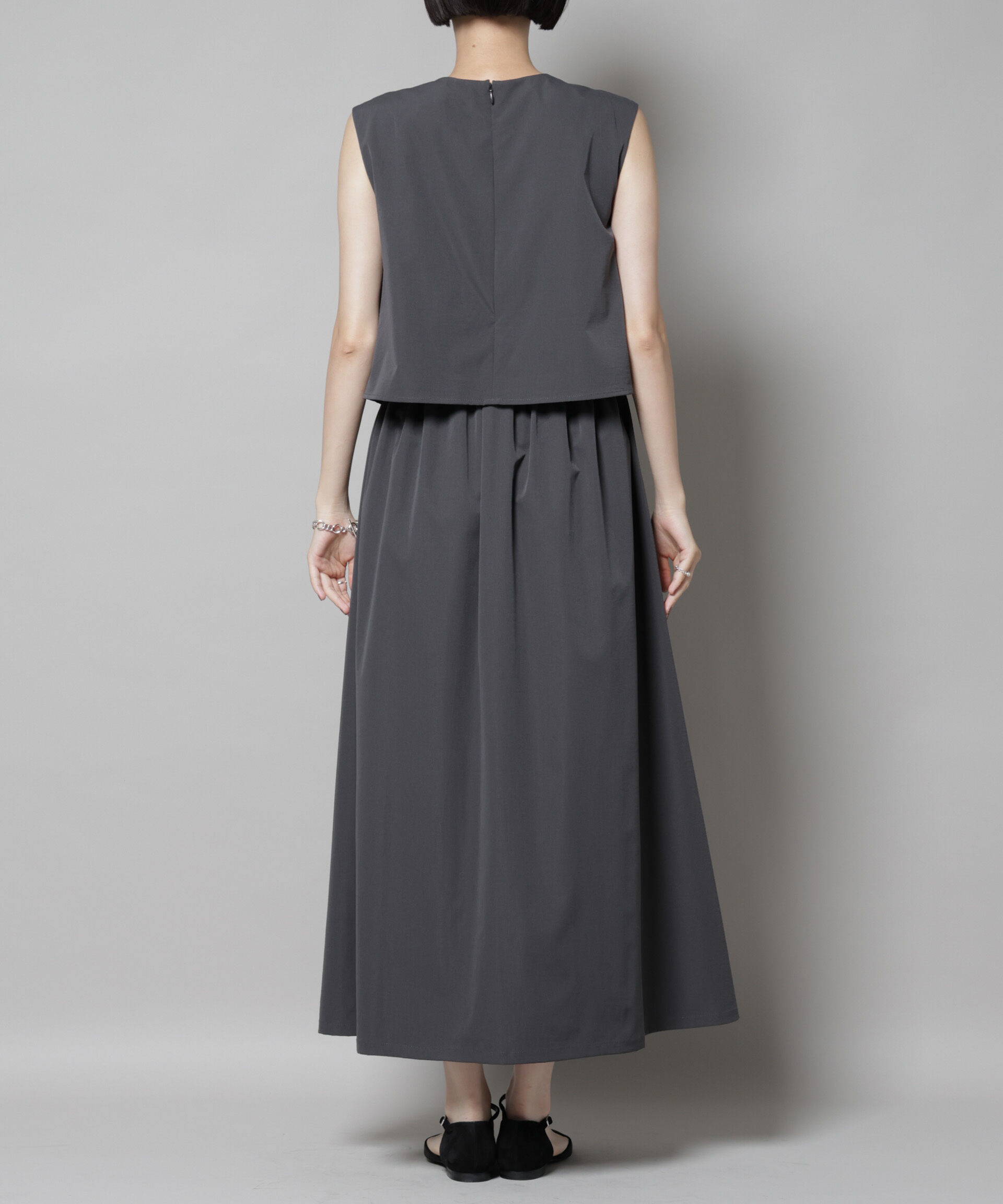 nano･universe「セットアップ風ノースリーブワンピース」|ワンピース|