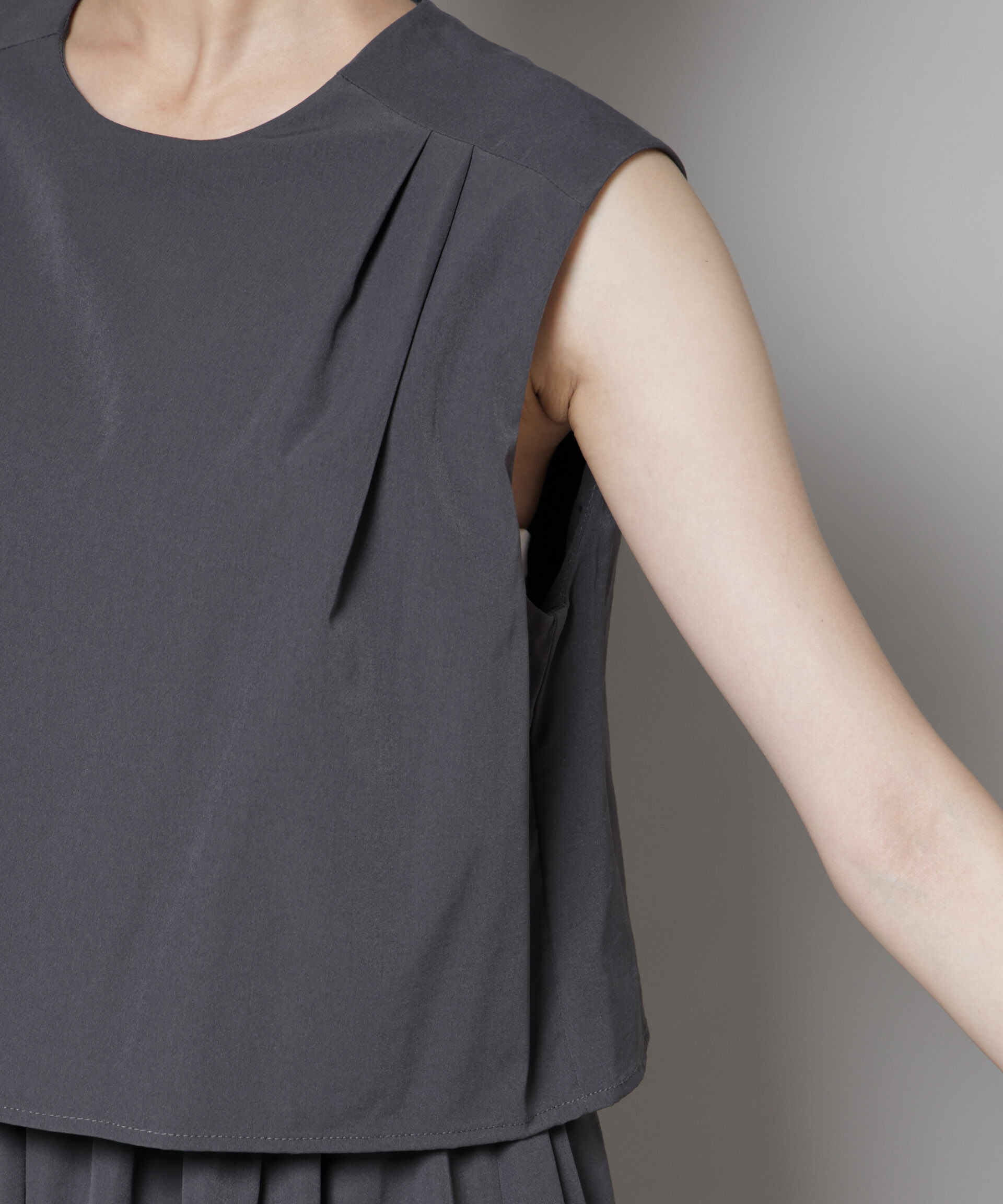 nano･universe「セットアップ風ノースリーブワンピース」|ワンピース|