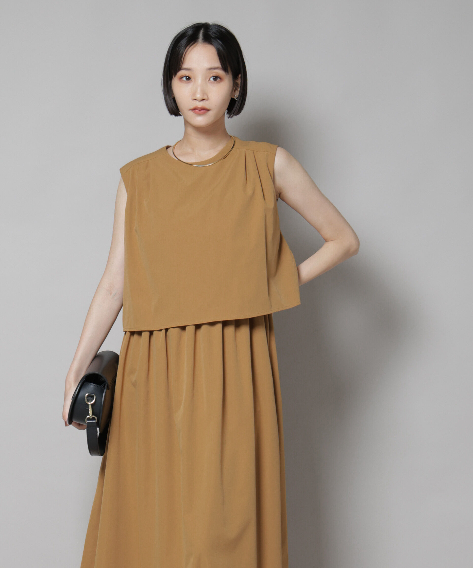 nano･universe「セットアップ風ノースリーブワンピース」|ワンピース|